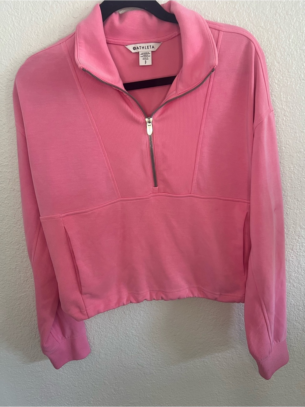 Athleta Pink Half-Zip Women's Pullover